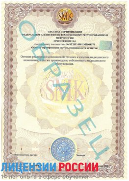 Образец сертификата соответствия (приложение) Ярославль Сертификат ISO 13485